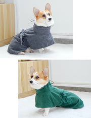 犬用バスローブ ガウン ペット用品 小型犬 中型犬 大型犬 わんちゃん用 犬用品 ペットタオル 犬用タオル シャワー お風呂 水浴び 散歩