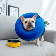 エリザベスカラー XS S M 浮き輪タイプ 小型犬 中型犬 猫 ペット用品 柔らかい ソフト 軽量 布製 傷舐め 引っ掻き防止 傷口保護 噛み 引っかき 手術後のケア 怪我 ケガ 介護 視界確保 術後ウェア クッション 首枕 まくら エリカラ ドーナツ型 フリース プロテクター マジック テープ サイズ調節可能 空気入れ 無地 シンプル いぬ イヌ ドッグ ねこ ネコ キャット
