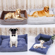 ペット用ベッド ペットベッド カドラー 犬用 猫用 室内用 スクエアベッド ふかふか ストライプ柄 縞々 お洒落 かわいい 寝具 寝床 クッション ペット用品 イヌ ネコ ワンちゃん ネコちゃん