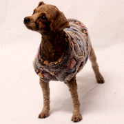 ペットウエア パジャマ フリース ドッグウエア 犬の服 袖なし 小型犬 ドッグ 犬用品 ペット用品 足あと柄 かわいい 防寒対策