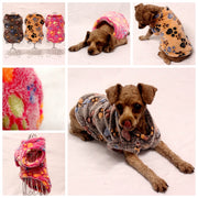 ペットウエア パジャマ フリース ドッグウエア 犬の服 袖なし 小型犬 ドッグ 犬用品 ペット用品 足あと柄 かわいい 防寒対策