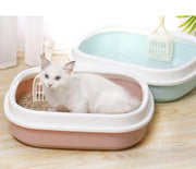 猫用トイレ スコップ付き ネコ ねこ キャット トレー スクエア 洗いやすい シンプル ペット用品