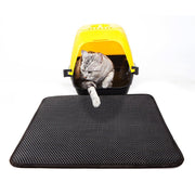 猫用 砂取りマット トイレマット 猫砂キャッチャー 砂落とし S M ネコ ペット用品 飛び散り防止 滑り止め 防水 大判 長方形 水洗い可 シンプル 便利