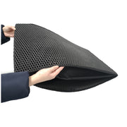 猫用 砂取りマット トイレマット 猫砂キャッチャー 砂落とし S M ネコ ペット用品 飛び散り防止 滑り止め 防水 大判 長方形 水洗い可 シンプル 便利