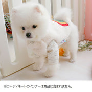 ペット服 ベスト ボアジャケット 犬 猫 ドッグウエア キャットウエア アップリケ ハート 虹 防寒 秋 冬 もこもこ お散歩 お出掛け 前開き スナップボタン