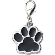 ペット用迷子札 名札 ネームタグ ネームチャーム 犬猫兼用 ドッグタグ キャットタグ 犬 猫 ペット用品 ペットグッズ 首輪アクセサリー 肉球型 迷子防止 ツートンカラー かわいい キュート シンプル おしゃれ ナスカン 黒 橙 ピンク 青 赤 緑 紫
