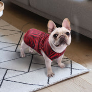 ペットウェア タンクトップ 犬服 洋服 ドッグウェア フレンチブルドッグ フレブル プルオーバー 袖なし ボーダー柄 縞々 カジュアル お洒落 可愛い ペット用品