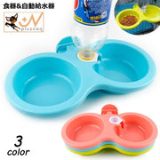 ペット用食器 フードボウル 餌入れ 自動給水器 自動給水機 水入れ 2in1 犬 猫 ペットボトル ケージ取り付け ケージ固定