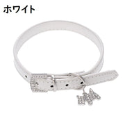 首輪 犬用 ペット用品 フェイクレザー ラインストーン チャーム付き レザー調 調節可能 キラキラ 可愛い おしゃれ ペットグッズ お散歩 外出 お出掛け いぬ用 XS S M L