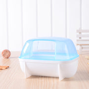 小動物用トイレ バスルーム ハムスター ペットグッズ ペット用品 シンプル クリア 無地 ハムスターハウス 砂遊び 砂場 シャワー 浴室 かわいい おしゃれ 小型 飛び散り防止