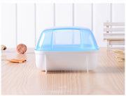 小動物用トイレ バスルーム ハムスター ペットグッズ ペット用品 シンプル クリア 無地 ハムスターハウス 砂遊び 砂場 シャワー 浴室 かわいい おしゃれ 小型 飛び散り防止