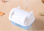 小動物用トイレ バスルーム ハムスター ペットグッズ ペット用品 シンプル クリア 無地 ハムスターハウス 砂遊び 砂場 シャワー 浴室 かわいい おしゃれ 小型 飛び散り防止