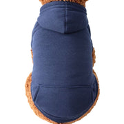 ドッグウェア 犬服 パーカー ジャケット 無地 シンプル スウェット ペット 犬 猫 洋服 防寒 暖かい 秋冬 長袖 フード付き