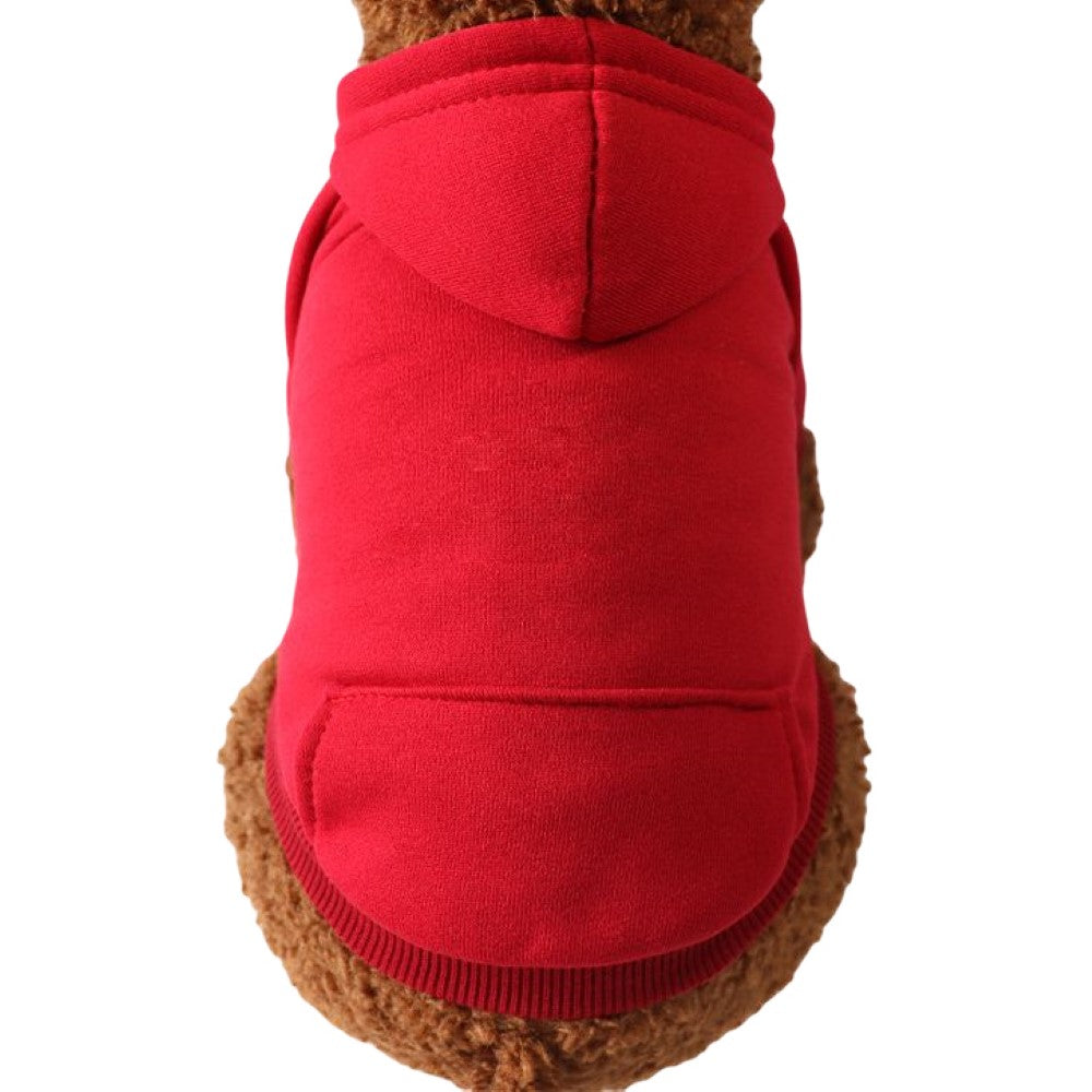 ドッグウェア 犬服 パーカー ジャケット 無地 シンプル スウェット ペット 犬 猫 洋服 防寒 暖かい 秋冬 長袖 フード付き