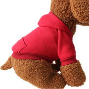 ドッグウェア 犬服 パーカー ジャケット 無地 シンプル スウェット ペット 犬 猫 洋服 防寒 暖かい 秋冬 長袖 フード付き