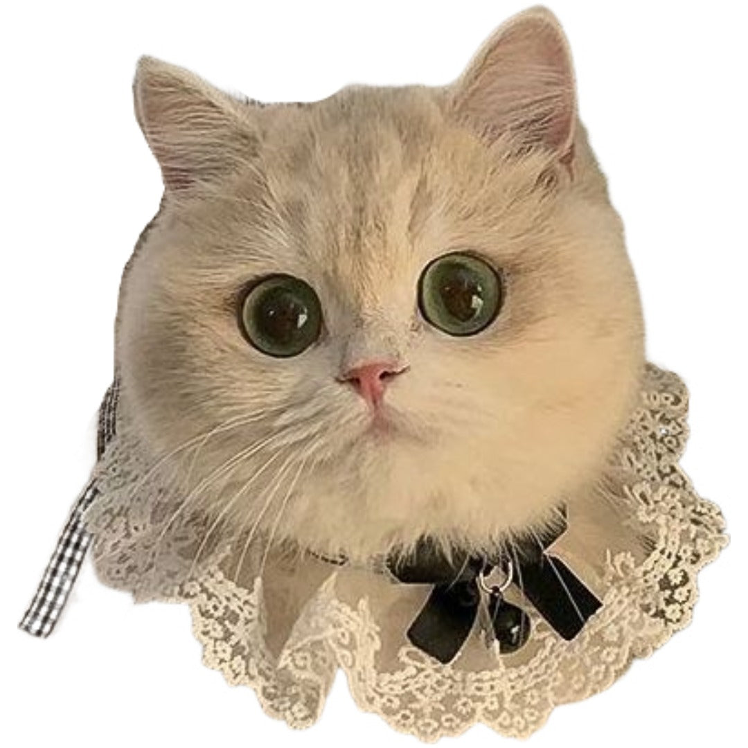 ペット用スタイ 犬用 猫用 よだれかけ チョーカー アクセサリー ブラック×ブラック バリエーション画像