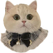 ペット用スタイ 犬用 猫用 よだれかけ チョーカー アクセサリー 首飾り フリル レース ギンガムチェック かわいい おしゃれ キャットウェア