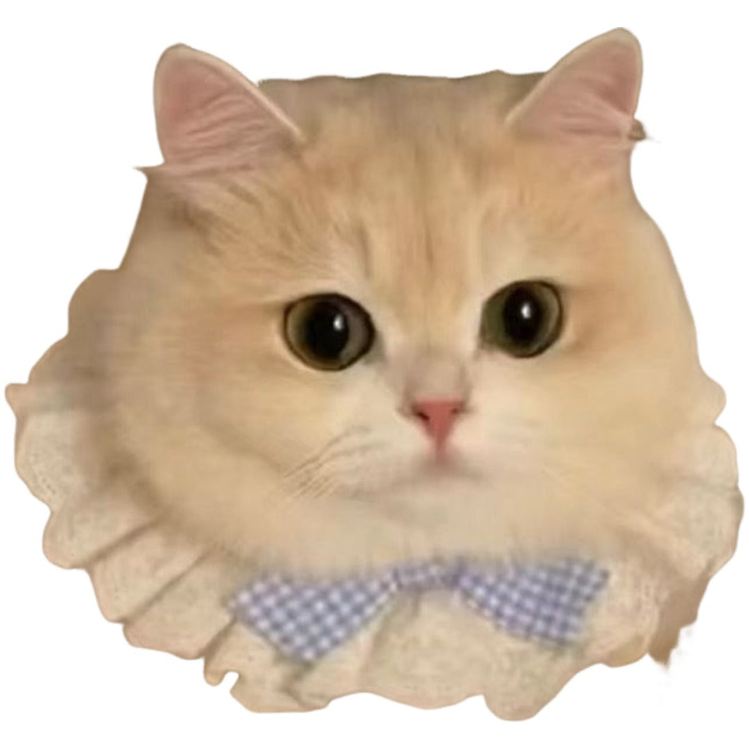 ペット用スタイ 犬用 猫用 よだれかけ チョーカー アクセサリー ライトブルー×チェック バリエーション画像