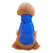ペット服 パーカー ドッグウエア キャットウエア フーディ 小型犬 猫 お出掛け お散歩 秋冬 無地 裏起毛 裏ボア フード付 プルオーバー 袖あり カンガルーポケット