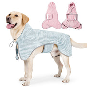 ペット用バスローブ バスタオル 犬用 小型犬 中型犬 ペットウェア フード付き 面ファスナー マジック テープ ポンチョ タオル ドッグウェア ペット服 犬服 オールシーズン ペット用手入れ用品 バス用品 ガウン 水遊び お風呂 雨の日