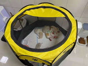 ペット用サークル ペットテント ペットハウス 犬用 猫用 ペット用 91×91×58cm ペットケージ ペットサークル 八角系 折りたたみ式 メッシュ 通気性 仕切り ファスナー 防水 簡単 コンパクト 持ち運び 室内 室外 野外 折り畳み 便利 ペット用品 ドッグ キャット