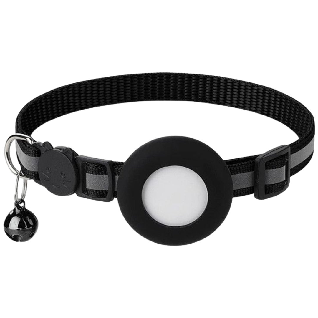 猫用首輪 Airtag収納ケース付き カラー ネコ ねこ 子犬 小動物 ペット用品 セーフティーバックル Airtagケース エアタグ 保護カバー 鈴付き 反射ライン