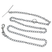 チェーンリード 散歩紐 牽引紐 リーシュ 180cm ロング 単品 ペット用品 ペットグッズ お散歩グッズ 鎖 小型犬 中型犬 大型犬 ナスカン 着脱簡単 シンプル 丈夫 金属 メタル 銀色 お出かけ 定番 ベーシック シルバーカラー