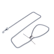 チェーンリード 散歩紐 牽引紐 リーシュ 180cm ロング 単品 ペット用品 ペットグッズ お散歩グッズ 鎖 小型犬 中型犬 大型犬 ナスカン 着脱簡単 シンプル 丈夫 金属 メタル 銀色 お出かけ 定番 ベーシック シルバーカラー
