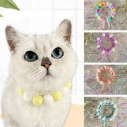 ペット用 チョーカー ネックレス 猫 犬 アクセサリー 首飾り ポンポン 紐 コード サイズ調節可能 ふんわり 可愛い おしゃれ