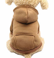 ペットウェア ドッグウェア パーカー フード付き ポケット 袖あり 犬猫兼用 洋服 犬用 イヌ用 超小型犬 小型犬 犬の服 猫の服 ネコの服 防寒 暖かい ぬくぬく 冬 シンプル XS S M L XL 2XL
