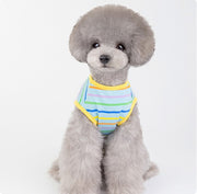 ペットウェア タンクトップ 犬 猫 ドッグ キャット 犬服 小型犬 中型犬 ペット用品 ペットグッズ 袖なし ノースリーブ プルオーバー ボーダー しましま プリント入り ヤシの木 サーフボード ロゴ入り 薄手 かわいい おしゃれ カジュアル シンプル ヘビロテ お出かけ 部屋着 抜け毛対策 青 橙