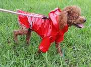 ペットウェア レインコート 袖あり ドッグウェア 犬服 ペット用品 小型犬 雨合羽 カッパ 前開き スナップボタン 反射テープ付き フード付き 雨の日用 お散歩 お出かけ いぬ イヌ