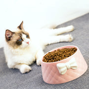 ペット用食器 フードボウル ウォーターボウル 餌皿 リボン 猫 犬 ネコ イヌ ねこ いぬ ペット用品 餌入れ 水入れ かわいい