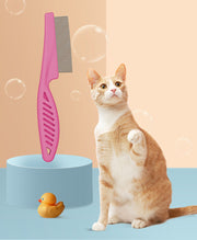 ペット用コーム ペットブラシ 櫛 クシ 犬 猫 グルーミング ブラッシング 細目 ステンレス お手入れ ケア用品 ペット用品 抜け毛 シンプル
