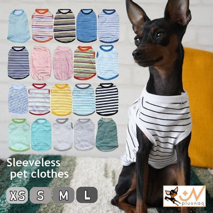 犬服 ドッグウェア タンクトップ ノースリーブ 袖なし カットソー 商品画像