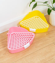 小動物用トイレ ウサギ うさぎ トイレタリー ペットトイレ ペットグッズ ペット用品 小型 三角 四角 コーナー 兎 モルモット リス お手入れ簡単