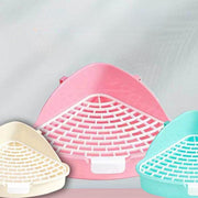 小動物用トイレ ウサギ うさぎ トイレタリー ペットトイレ ペットグッズ ペット用品 小型 三角 四角 コーナー 兎 モルモット リス お手入れ簡単
