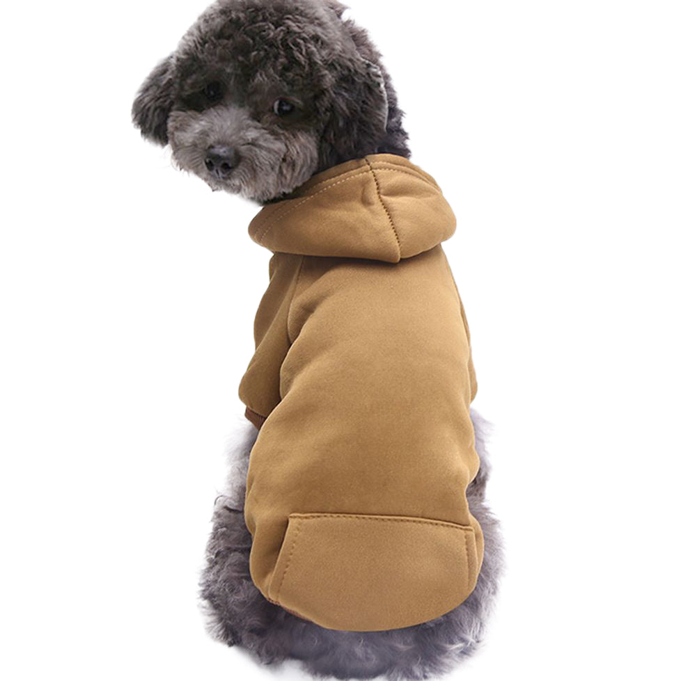 ドッグウェア パーカー フーディー 犬服 猫服 ペット用品 ブラウン バリエーション画像