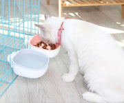 ペット用食器 フードボウル ウォーターボウル 猫用 犬用 ペット用品 サークルに装着 ケージに装着 取り付け簡単 早食い防止 餌入れ 水入れ お手入れ簡単 可愛い ワンちゃん ネコちゃん イヌ ネコ キャット ドッグ 青 グレー ピンク