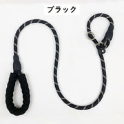 リード 首輪一体型 スリップリード 犬用 ペット用品 牽引紐 簡単装着 スポンジハンドル 握りやすい 引っ張り防止 トレーニング 訓練 散歩 お出かけ イヌ ペットグッズ