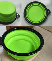 ペット用食器 フードボウル ウォーターボウル 折りたたみ 餌入れ 水入れ 300ml 持ち運び 携帯 カラビナ付き コンパクト ペット用品 ペットグッズ ソフト やわらかい 洗える シンプル お散歩 お出かけ 遠出 ドライブ カラバリ豊富 便利グッズ 黄 青 白 赤 緑 ピンク 黒 紫 橙