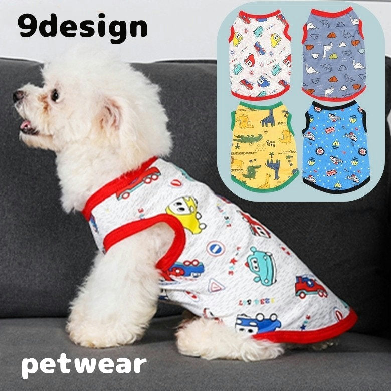 ペットウェア タンクトップ 犬服 猫用 ノースリーブ 袖なし 商品画像