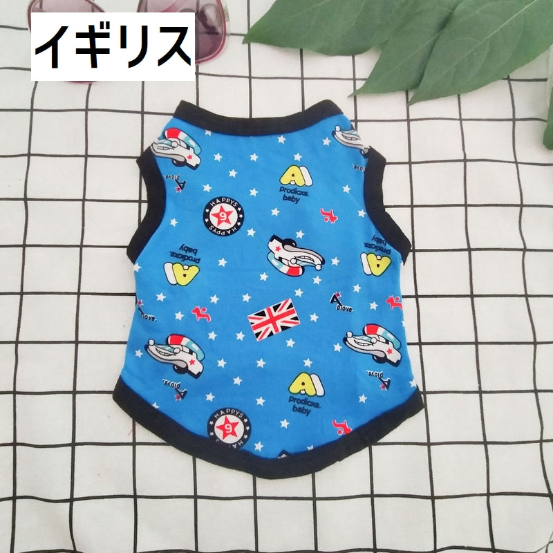 ペットウェア タンクトップ 犬服 猫用 ノースリーブ 袖なし 商品画像5