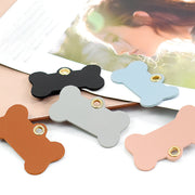 ペット用迷子札 名札 ネームタグ 犬用 猫用 ネームプレート ドッグタグ ホネ型 骨 ペット用品 レザー調 首輪アクセサリー 脱走対策 迷子防止 可愛い おしゃれ イヌ用 ネコ用 散歩 お出掛け