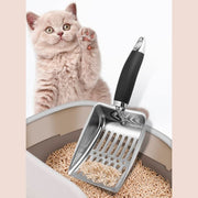 トイレスコップ 猫用 猫砂スコップ 猫砂シャベル ペット用品 トイレ用品 ネコトイレ 掃除 フックホール付き 持ち手 滑り止め付き 金属製 木製取っ手 かわいい ピンク おしゃれ