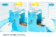 小動物用食器 フードボウル エサ入れ えさ皿 給水置き 置き型 水飲み 2way 餌入れ 水やり用品 小動物 リス モルモット 水入れ ペット用食器 ペットグッズ ペット用品 フィーダー 耳付き かわいい キュート おしゃれ シンプル 便利グッズ ピンク 青 緑 黄
