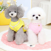 ドッグウェア ペットウェア カットソー ペット用 犬服 イヌ いぬ Dカン付き フリル お散歩 かわいい