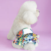 ペット用サニタリーショーツ ペット用サニタリーパンツ ペット用生理パンツ マナーパンツ ペットウェア 犬服 ドッグウェア 小型犬 中型犬 イヌ 猫 ネコ フリルスカート風 マジック テープ 面ファスナー メッシュ 華やか ポップ かわいい キュート