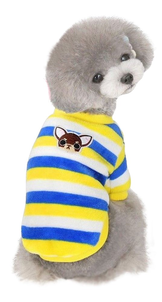 ペットウエア ドッグウェア トップス フリース 長袖 犬 ブルー×イエロー バリエーション画像