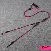 リード ダブルリード 犬 いぬ イヌ 小型犬 中型犬 ペット用品 ペットグッズ 2頭引き 牽引紐 2頭用 多頭飼い お散歩 おでかけ 外出 ピンク グリーン ローズ